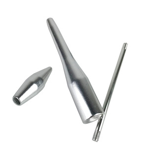 Antenne décorative de voiture en métal, mini antenne FM améliorée, courte, argentée, usage général, 50 ohms, antenne radio - Product Image 1