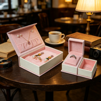 Boîtes à bijoux de luxe avec plateau en velours pour bagues, colliers de perles, boucles d'oreilles, emballage cosmétique pour parfums et huiles, ensemble cadeau en gros