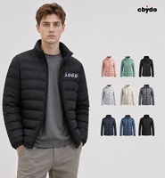 Veste d'hiver personnalisée en duvet de canard avec col montant, en graphène polythermique, avec fermeture éclair, pour hommes et femmes, veste de travail pour entreprise