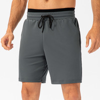 Short de basket-ball pour homme à double ceinture, haute élasticité, séchage rapide, capris de fitness décontracté OEM & ODM