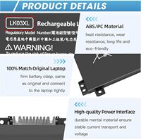 Pengganti baterai LK03XL untuk HP Envy X360 Convertible Convertible 15m-bq121dx 15m-bp111dx 15m-bp111dx