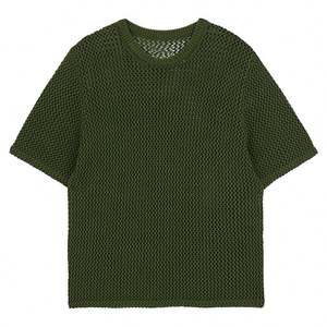 T-shirt en maille crocheté personnalisé Chemises en maille crochetée pour hommes - Product Image 1
