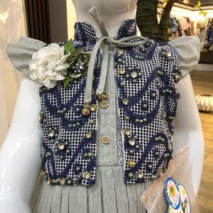 Bé hoa mùa xuân trang trọng bên Dresses dễ thương trẻ em Bông Váy dài thiết kế - Product Image 3