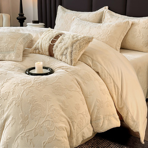 Ruban tissé à motif floral 3D rose, doux et chaud, bleu menthe, literie d'hiver <span class=keywords><strong>de</strong></span> luxe pour la maison et la chambre - Product Image 2