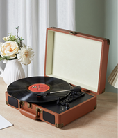 Lecteur de disques vinyles HY-T01, gramophone et platine USB avec Bluetooth et USB, lecteur de valise