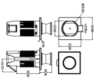 Serrure à bouton-poussoir pour caravane et camping-car et poignée de verrouillage pour porte de placard
