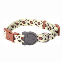 Collier pour chien en nylon couleur personnalisée, motif animalier doux, boucle de sécurité de luxe, étiquette privée, ceinture en polyester, foulard