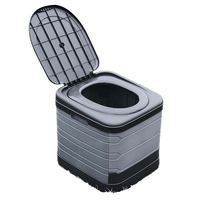Toilette portable pliable d'urgence anti-odeur en PVC 30L pour camping, véhicule et extérieur