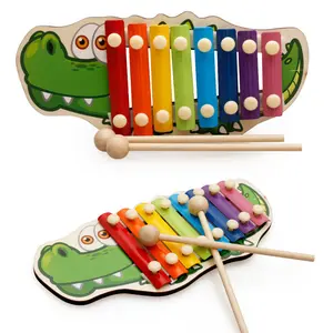 Đồ Chơi Nhạc Xylophone Bằng Gỗ Cầu Vồng Với 2 Que Cho Trẻ Em