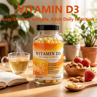 Gélules de Vitamine D3 à Marque Blanche pour la Force Osseuse Quotidienne et le Soutien Immunitaire – Complément Alimentaire Haute Puissance – Service OEM