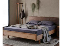 AJJ-Q392 Neues Chinesisches Designer-Doppelbett aus Umweltfreundlichem Massivholz mit Anpassbarer Farbe und 1 Jahr Garantie