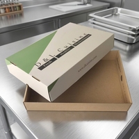 Boîte d'emballage alimentaire rapide recyclable avec logo personnalisé, pour churros, sushis, à emporter, avec couvercle, finition mate, grande taille, pour la restauration