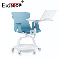 Chaise de formation Ekintop avec table intégrée, chaise de conférence, chaise de formation avec tablette d'écriture