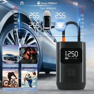 <span class=keywords><strong>Pompe</strong></span> à air numérique pour pneus de voiture, sans fil, portable, rechargeable par USB, avec manomètre - Product Image 5