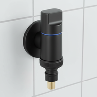 Robinet mural miniature de haute qualité en acier inoxydable et plastique, gain de place, G1/2, chromé, pour salle de bain