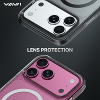 VAWI B470 Coque de protection magnétique transparente en cristal IMD personnalisée de luxe avec paillettes pour iPhone 18 17 Pro Max