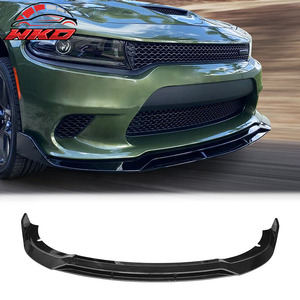 Convient pour Charger SRT 2015-2016 V2 Style Lèvre de pare-chocs avant Noir brillant - Product Image 1