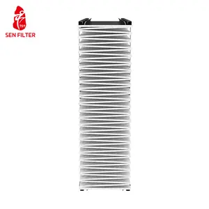 Washable and reusable air filter made of high temperature and corrosion resistant stainless steel