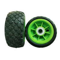 Prix usine Roue en mousse PU 6x3 pouces avec roulement à billes et jante en plastique anti-crevaison pour chariot à main/roue de chariot de camping