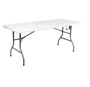 Diluc alta qualidade e acessível ao ar livre casamento festa retangular plástico dobrável mesa para evento - Product Image 4