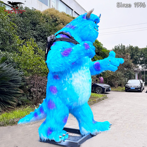 Customized Blue Color Fur Carton <strong>Character</strong> Animatronic <strong>Robot</strong> Carton Model for Indoor - Product Image 5