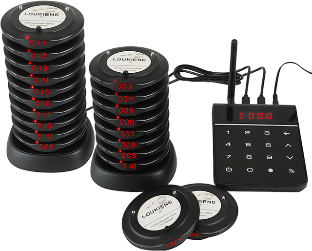 Customizable Logo Wireless Paging System Restaurant Coaster Pagers for All Scenarios