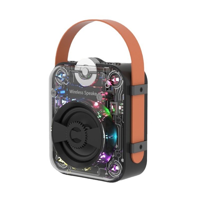 Transparent Wireless Bluetooth Speakers Portable Mini Speakers with LED Colorful Lights Stereo Sound TWS Small Speakers