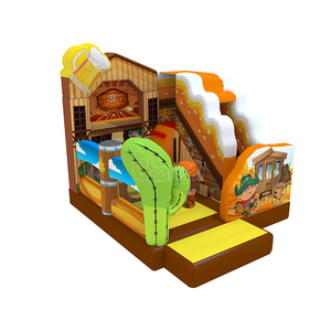 Parcours d'obstacles gonflable en PVC sur le thème du Far West pour enfants, équipement de jeu commercial pour la <span class=keywords><strong>location</strong></span> événementielle - Product Image 6