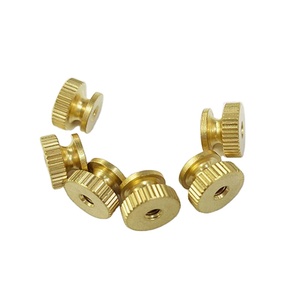 CNC Lathe quay Brass chèn chính xác M4 M6 M8 #8-32 #6-32 1/4 đầu cao có khía mù thông qua lỗ Brass chèn NUT - Product Image 2