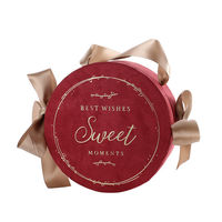 Boîte à bonbons ronde en chocolat avec logo personnalisé ODM OEM, conception gratuite, boîte estampée à chaud avec poignée