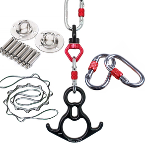 ชุดอุปกรณ์ฮาร์ดแวร์สำหรับการเต้นบนอากาศ ชุดผ้าไหมสำหรับการเต้นบนอากาศ อุปกรณ์หมุนสำหรับปีนป่าย โยคะ อุปกรณ์เสริมสำหรับการเล่นโยคะบนอากาศ ผ้าไหมสำหรับการเล่นโยคะบนอากาศ และชุดอุปกรณ์เสริมสำหรับชิงช้าแบบแขวน - Product Image 1