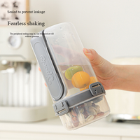 Gobelet à salade double couche de qualité alimentaire, hermétique et anti-fuite, avec fourchette, pour petit-déjeuner, fruits, yaourt, collations, bureau