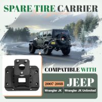Support de roue de secours robuste Ambull Factory personnalisé pour Jeep Wrangler JK JKU 2007-2018, jusqu'à 40 pouces