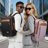 Mochila Expandible para Portátil de 15.6 Pulgadas, Impermeable, Oxford, Unisex, con Logotipo Personalizado, para Negocios, Casual, Escuela, Viajes, con Puerto USB