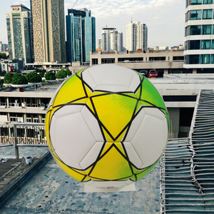 손 부착 원사 방광 축구 공-팀 스포츠를위한 경량 맞춤형 인쇄 - Product Image 3