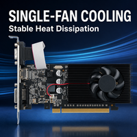 New Low Profile GT610 2GB DDR3 64-Bit Graphics Card for DVI VGA Fan Desktop GPU PCI Express