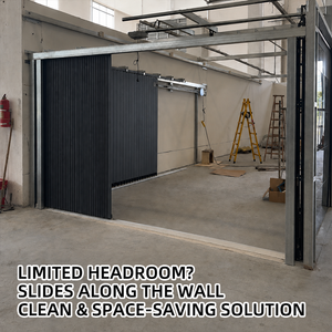 Portes <span class=keywords><strong>de</strong></span> <span class=keywords><strong>garage</strong></span> sectionnelles coulissantes latérales électriques modernes en alliage d'aluminium haute résistance, automatiques, horizontales, durables, prix usine - Product Image 1