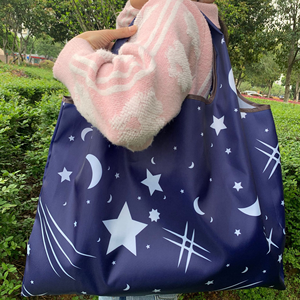 กระเป๋าช็อปปิ้งพับได้ทันสมัยและนำกลับมาใช้ใหม่ได้อเนกประสงค์สำหรับปิกนิกและใช้ในชีวิตประจำวัน - Product Image 6