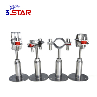 Supports muraux verticaux pour tuyaux 25 mm – Serre-tuyaux réglables en acier inoxydable pour tubes