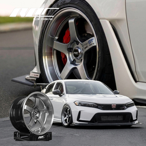 Rines Roc Flow Forming 4x100 5x100 5x114.3 Deep Lip GT de 15 16 17 18 Pulgadas, Rines JDM para Civic Type <span class=keywords><strong>R</strong></span> MX-5 Miata Audi A1 - Product Image 1