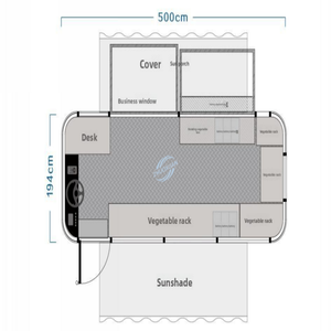 Customizable Fully Equipped Mobile Kitchen Food Trailers, Snack Vending Mobile Food Cart For Street Food Business - Product Image 2