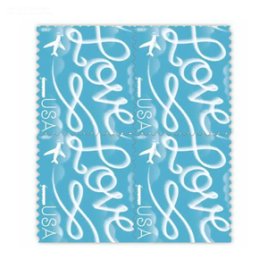 Estampillas Postales, Libro de Etiquetas, Pegatinas Postales, Impresión de 100 Unidades, 2017 Love Skywriting, Etiquetas de Estampillas Postales Individuales Perforadas - Product Image 5