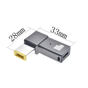 Square DC Barrel Jack to Type C USB 5V Connector Power Adapter for Laptop to Type C USB PD Charging Device for Lenovo