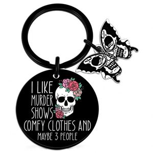 Design Custom Halloween Color-printed Metal Keychain Ghost Pattern Pendant Accessories - Product Image 4