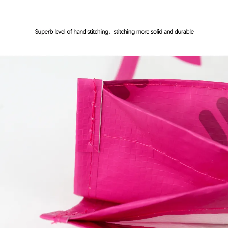Neue modische umwelt freundliche benutzer definierte hochwertige laminierte PP-Einkaufstaschen Wieder verwendbare gewebte Taschen mit Logo-Muster