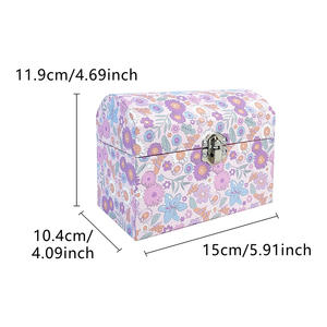 Caja de Música Giratoria Arqueada con Diseño de Girasol, Hecha a Mano y Personalizada, para Guardar Joyas y Pequeños Objetos, con Melodía, de Papel Ecológico - Product Image 3
