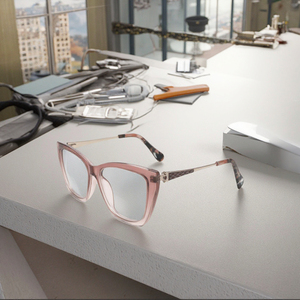 Yasee mujeres <span class=keywords><strong>de</strong></span> lujo <span class=keywords><strong>de</strong></span> moda sólido diamante estilo TR + Acetato gafas ópticas protección ocular corrección <span class=keywords><strong>de</strong></span> miopía - Product Image 6