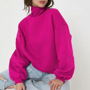 Pull à manches longues confortable pour femme, style décontracté, col montant, sweat-shirt de luxe, tissu de qualité supérieure - Product Image 3