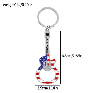 Llavero del Día de la Independencia de los Estados Unidos, Llavero de Recuerdo con la Bandera de EE. UU., Llavero de Esmalte Suave con Mapa de la Bandera de EE. UU. - Product Image 3