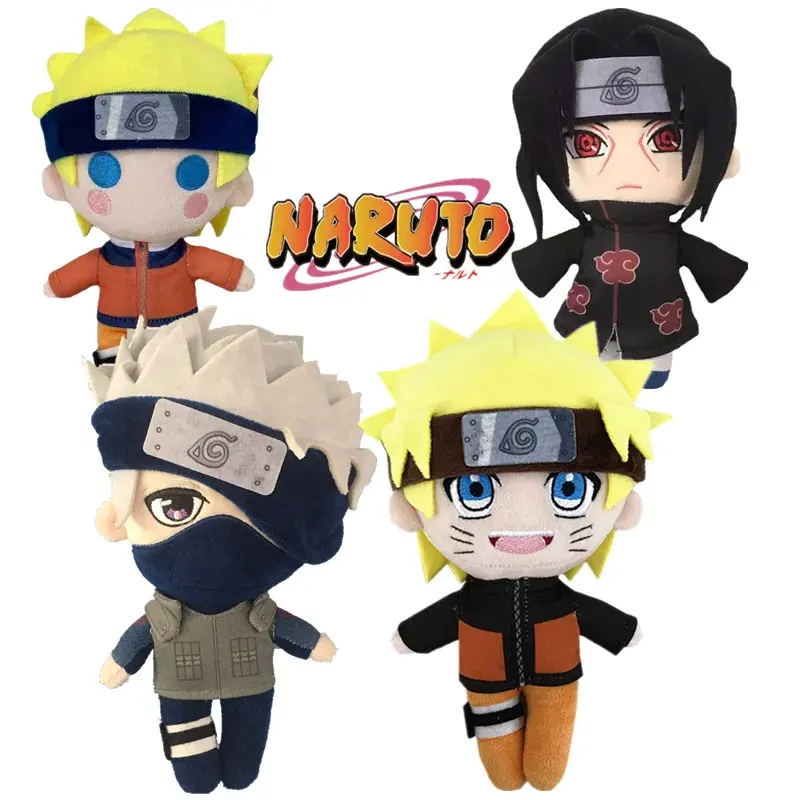 20cm निचले स्तर के मोबाइल फोनों के लिए Narutos आलीशान भरवां गुड़िया Narutos Uchiha Itachi Kakashi कार्टून आलीशान गुड़िया खिलौना लड़का